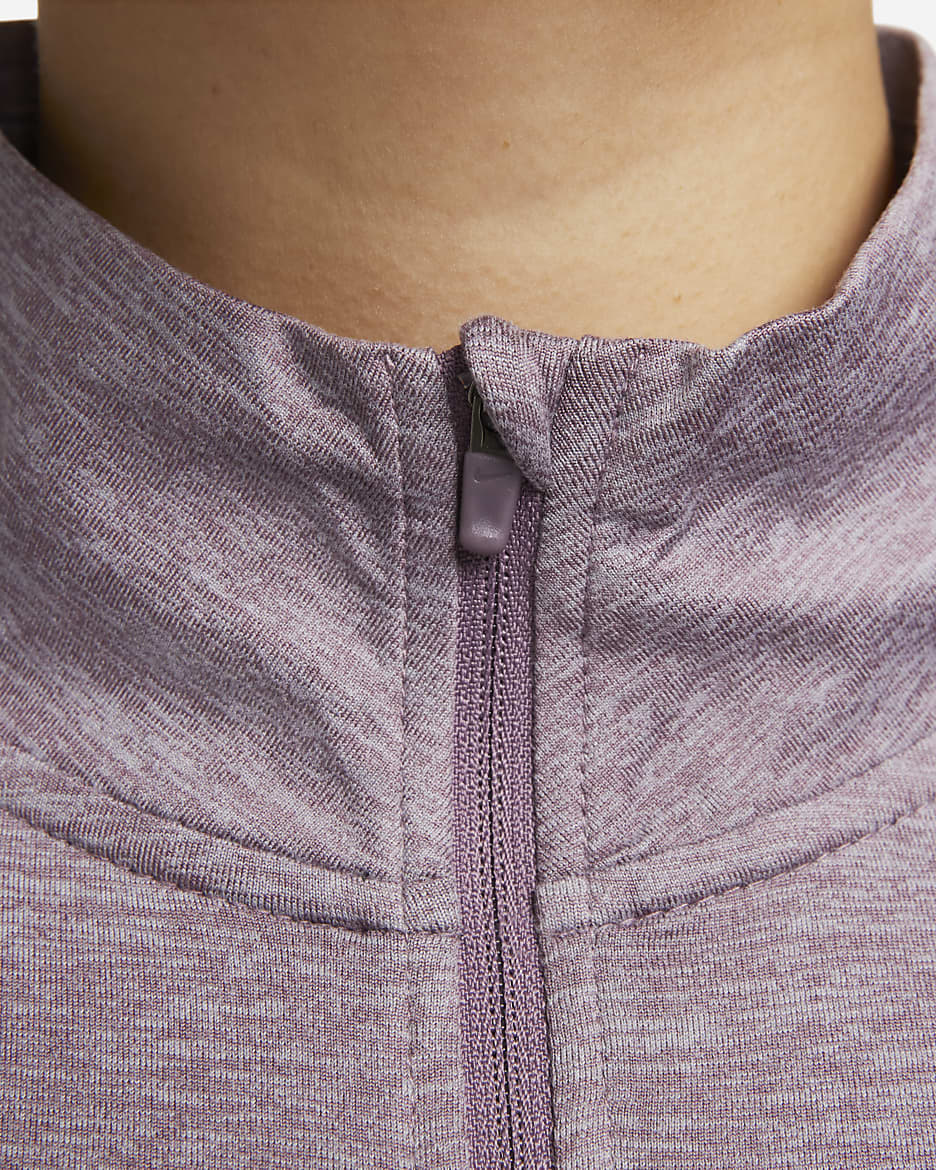 Nike Dri-FIT Swift UV Women's 1/4-Zip Running Top - Violet Dust/Pewter/Heather