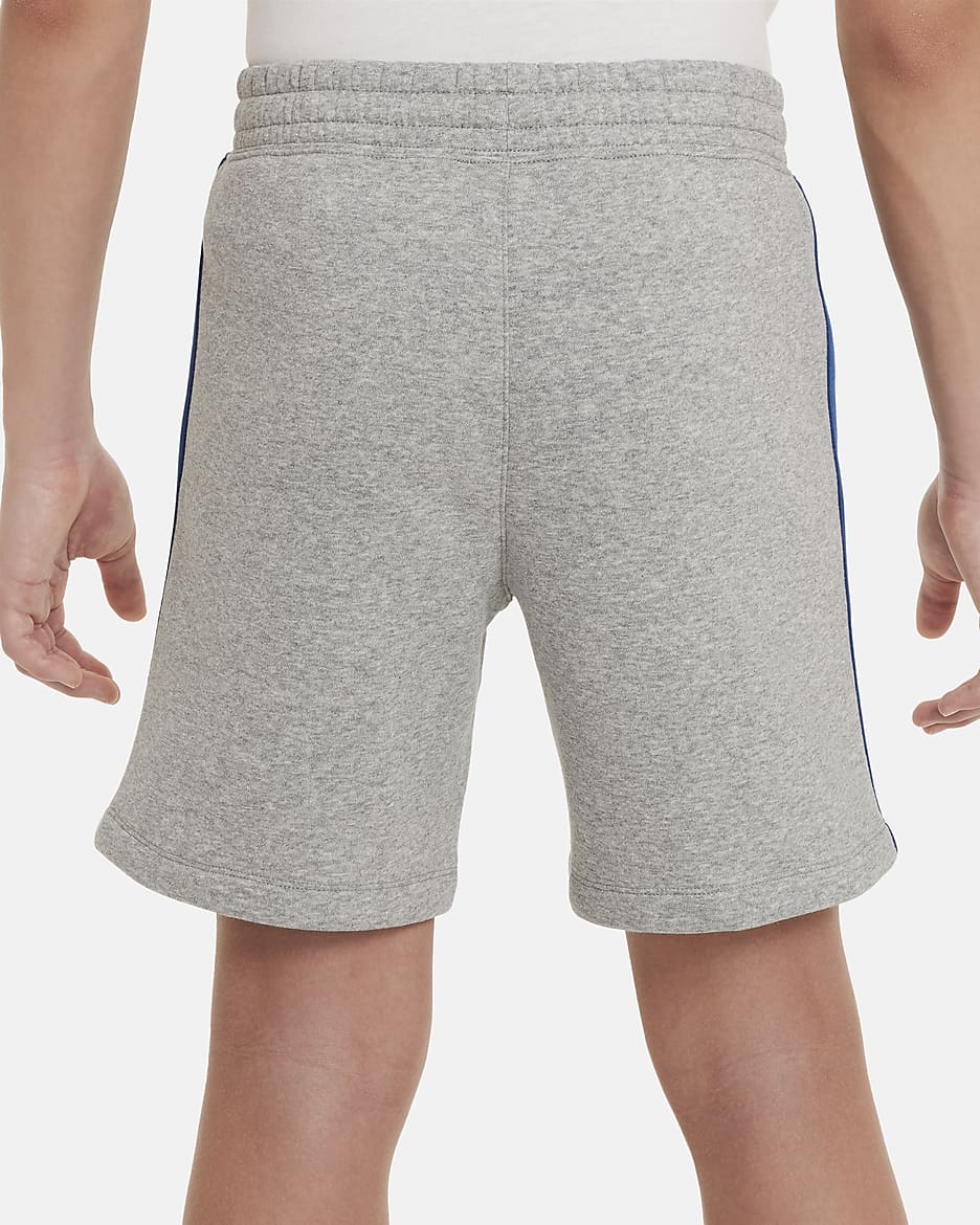 Nike Air fleeceshorts voor jongens - Dark Grey Heather/Court Blue