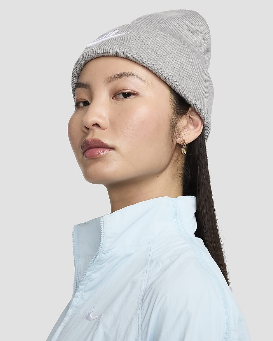 Bonnet Futura Nike Peak - Dark Grey Heather/Blanc