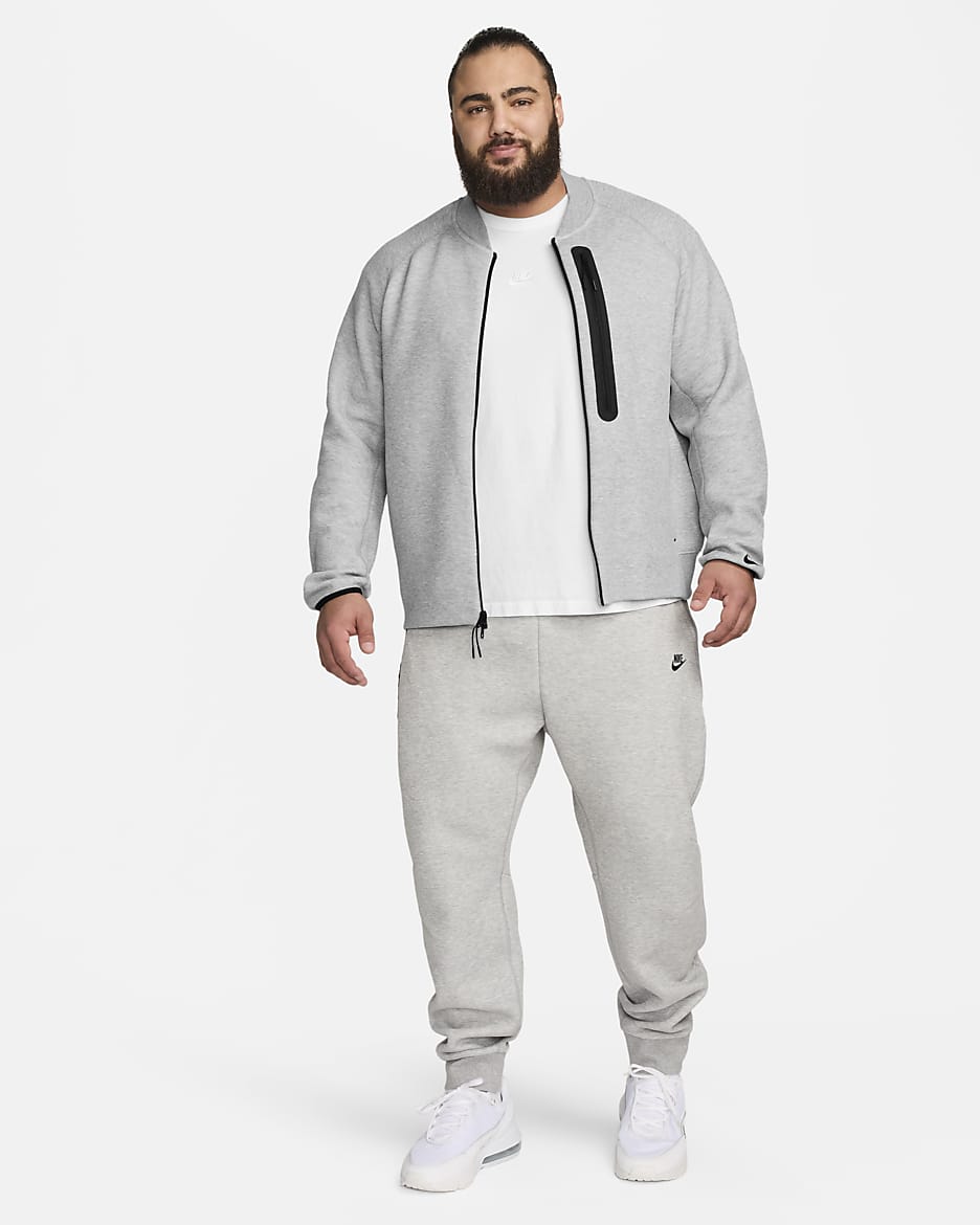 Veste aviateur Nike Sportswear Tech Fleece pour homme - Dark Grey Heather/Noir