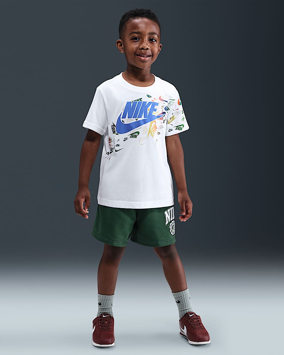 Conjunto de educación física para niños talla pequeña Nike Sportswear Shorts reversibles - Abeto