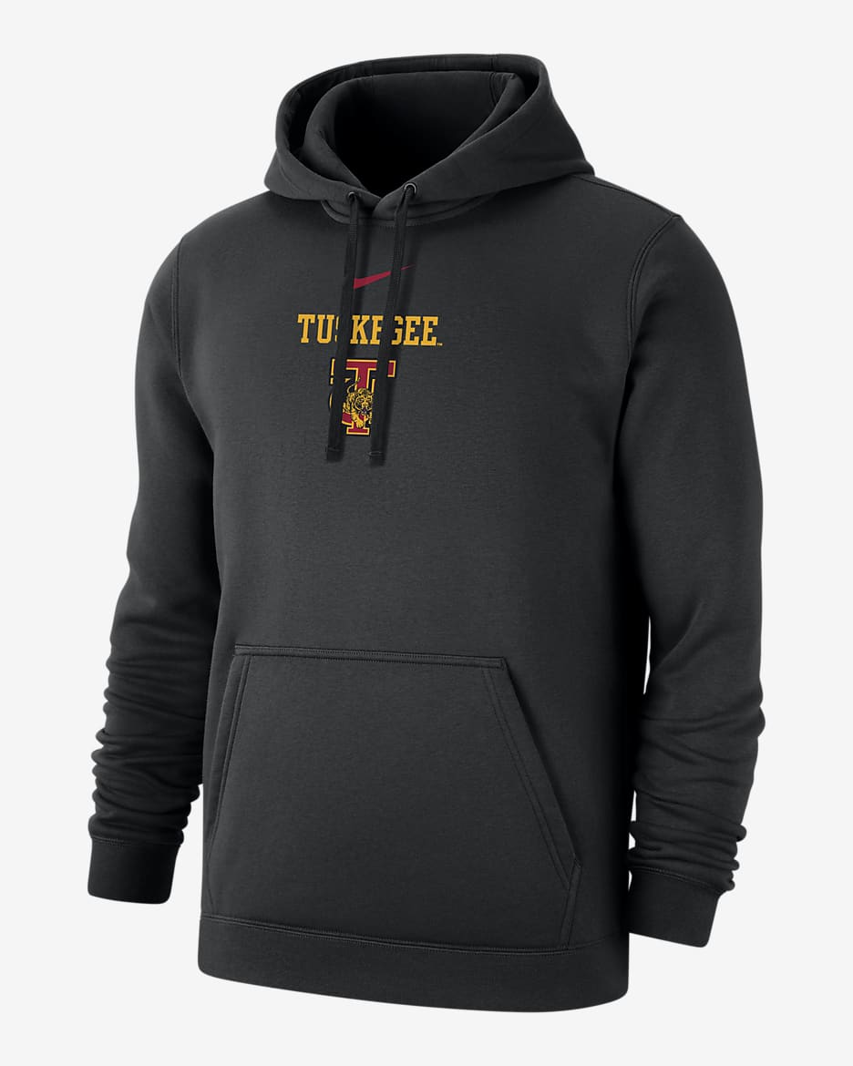 Sudadera con gorro universitaria Nike para hombre Tuskegee Golden Club Fleece - Negro