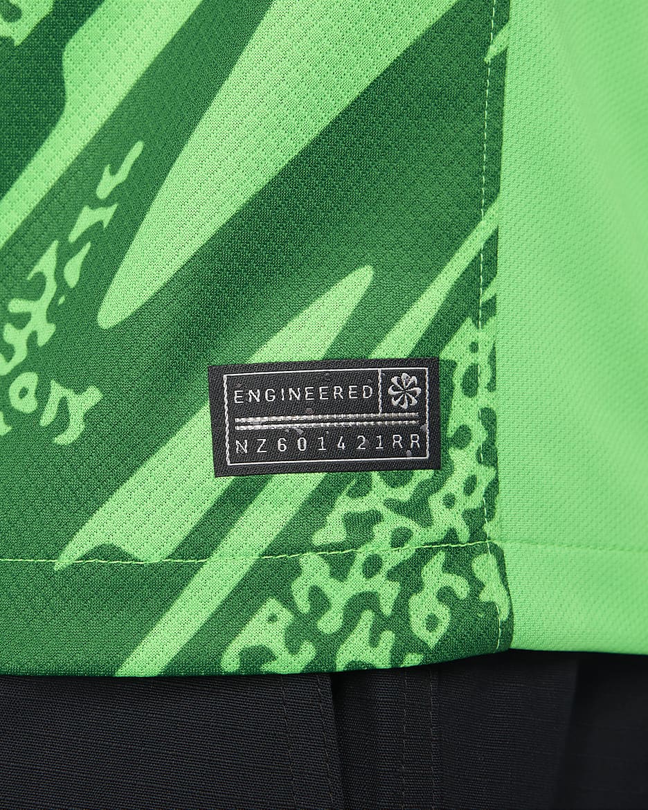 Maillot de foot replica Nike Dri-FIT Pays-Bas (Équipe masculine) 2024/25 Stadium Gardien de but pour homme - Green Spark/Pine Green/Blanc