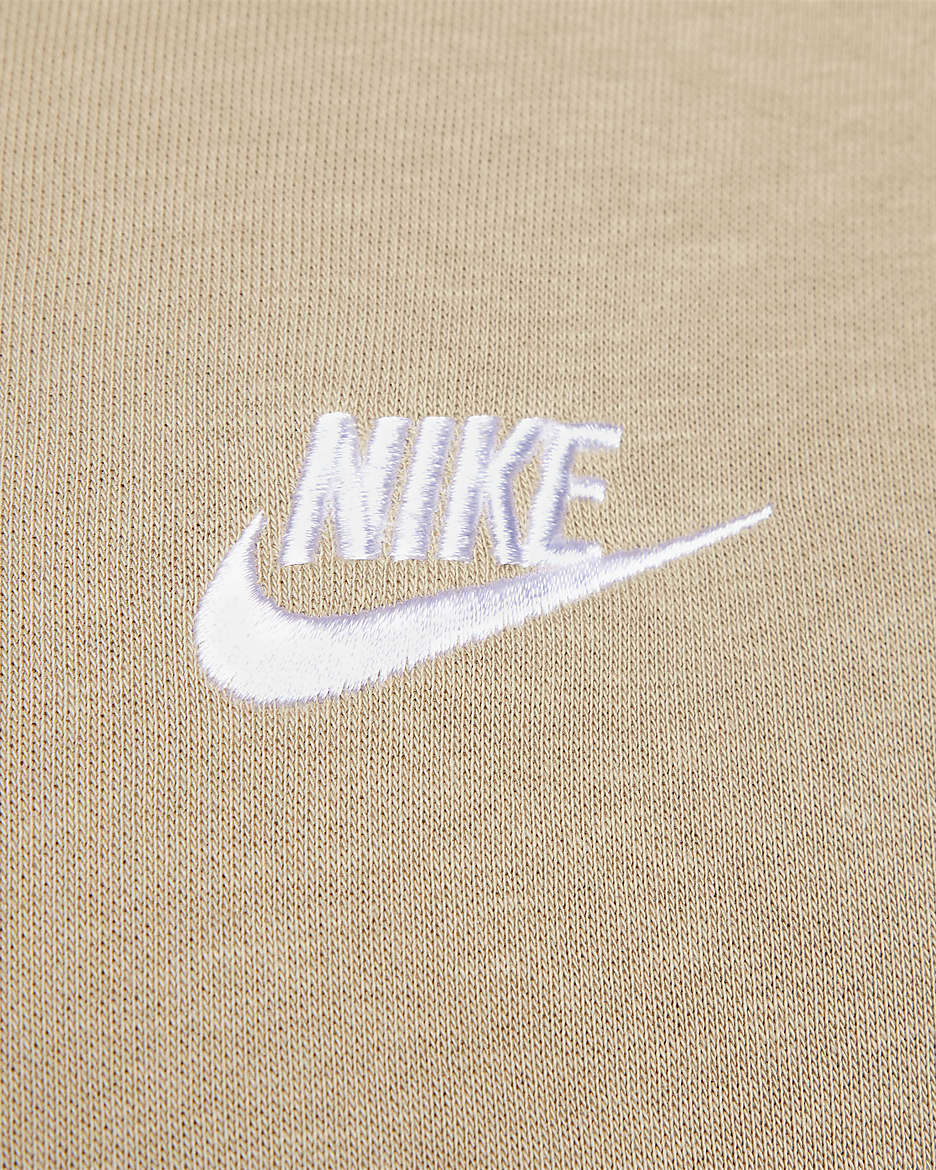 Nike Sportswear Club Fleece Pullover Hoodie - Khaki/Khaki/White