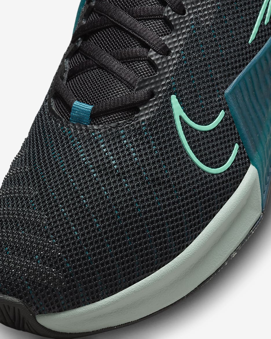 Tenis de entrenamiento para hombre Nike Metcon 9 - Negro/Jade transparente/Verde mica/Azul verdoso geoda