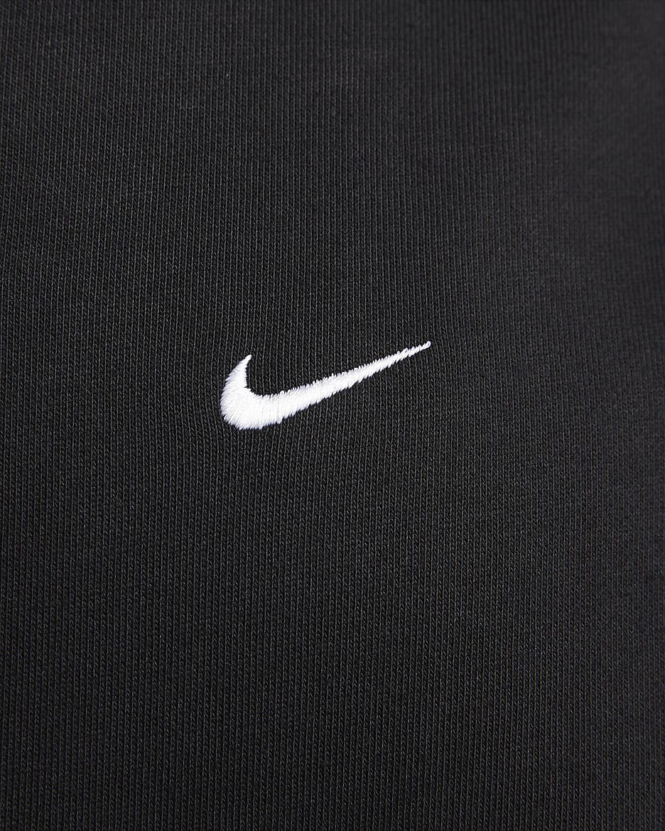 Nike Solo Swoosh Men's Fleece Pullover Hoodie - Black/White