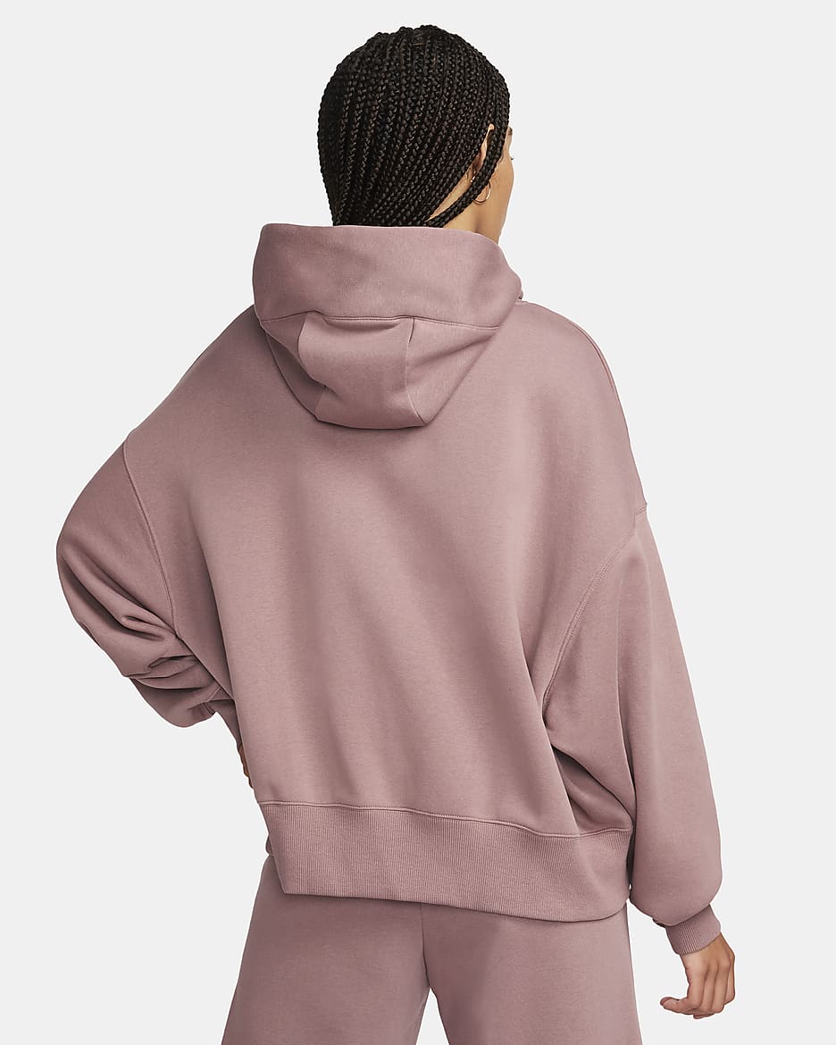 Nike Sportswear Phoenix Fleece Women's Over-Oversized Pullover Hoodie - Smokey Mauve/Black