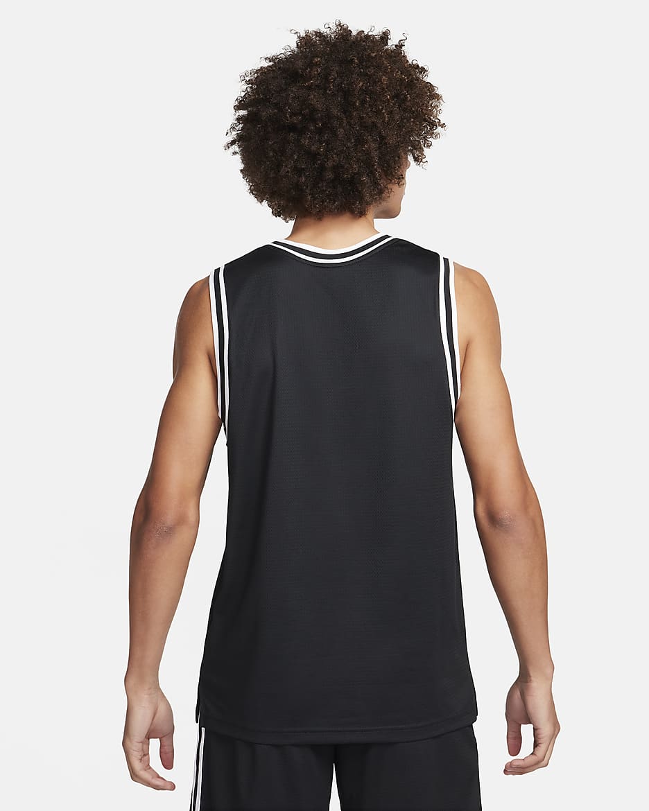 Maillot de basket Dri-FIT Nike DNA pour homme - Noir/Blanc