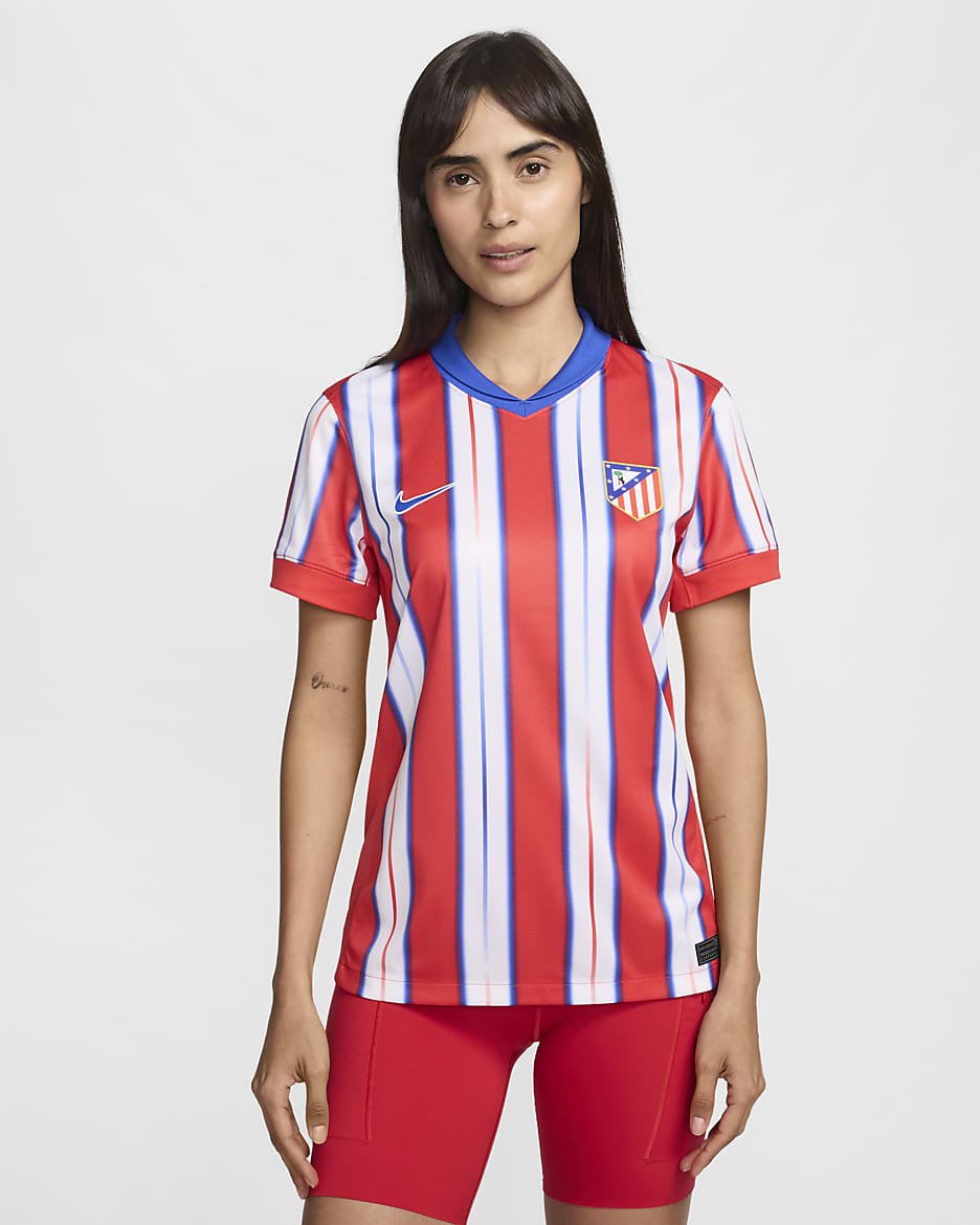 Fotbollströja Atlético Madrid 2024/25 Stadium (hemmaställ) Nike Dri-FIT Replica för kvinnor - Hyper Royal/Light Crimson/Vit