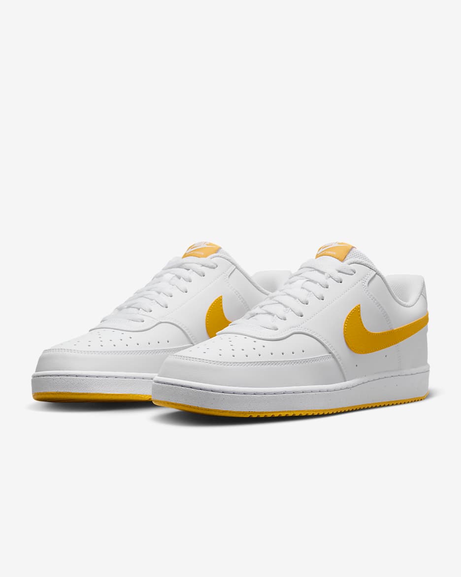 Nike Court Vision 低筒 Next Nature 男鞋 - 白色/University Gold