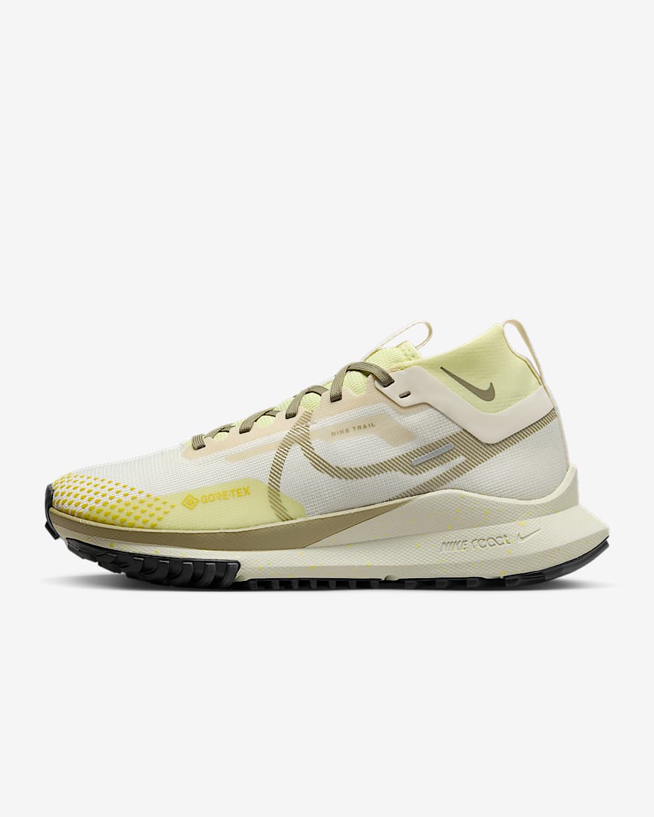 Nike Pegasus Trail 4 GORE-TEX Women's Waterproof Trail Running Shoes - Pale Ivory/Luminous Green/High Voltage/Neutral Olive