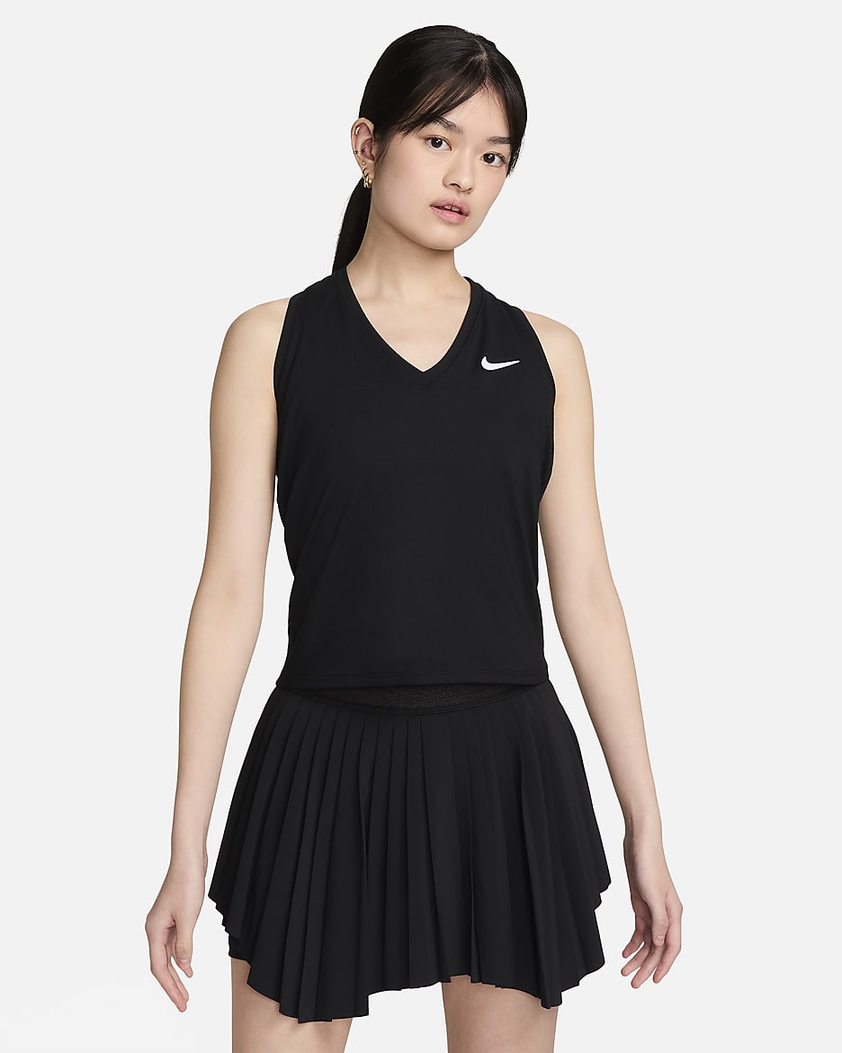 NikeCourt Victory Women's Tennis Tank - Black/White