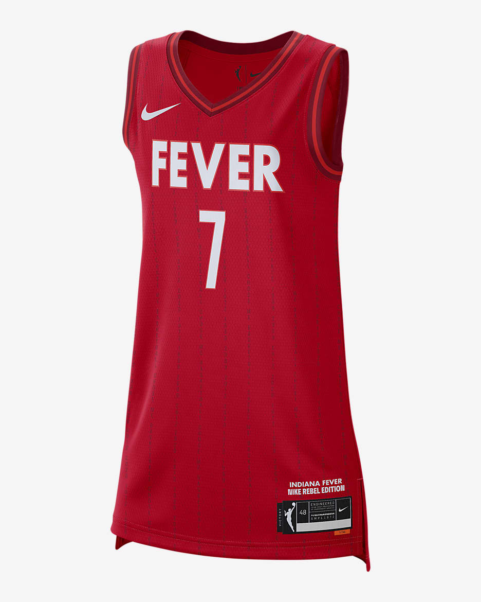 Jersey Nike Dri-FIT de la WNBA Victory Aliyah Boston Indiana Fever 2023 - Rojo universitario