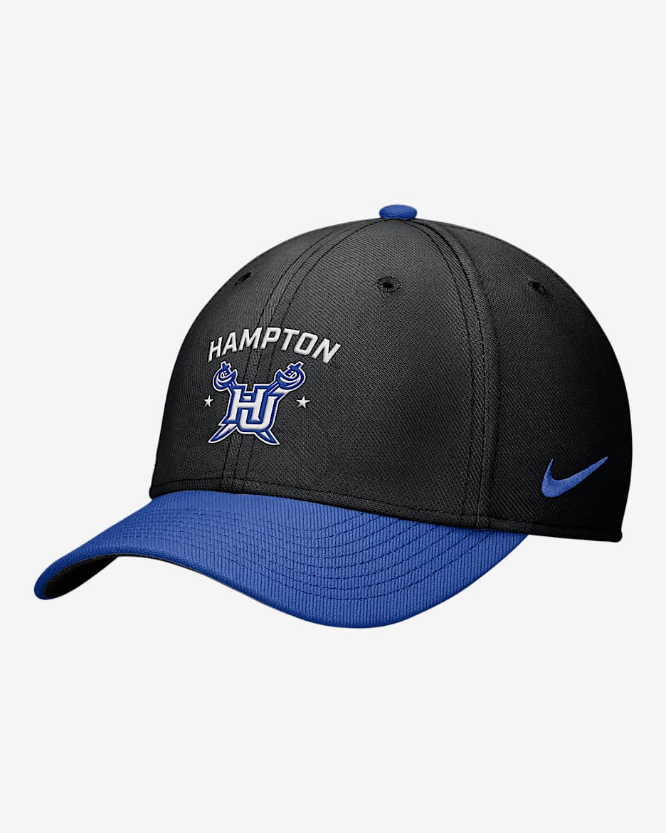 Nike Rise College (Hampton University) Dri-FIT SwooshFlex Cap - Black