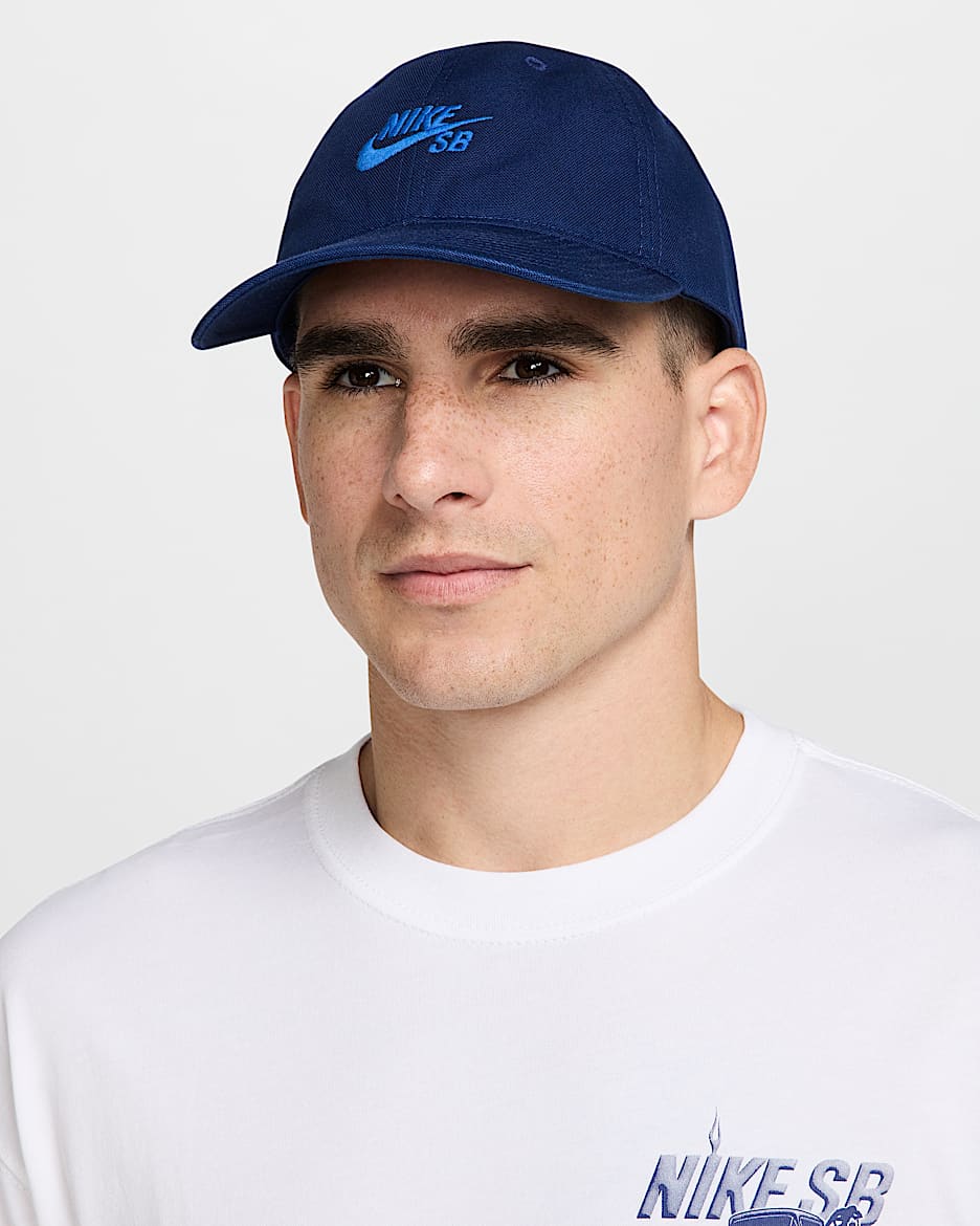 Nike SB Club Unstructured Skate Cap - Blue Void/Game Royal