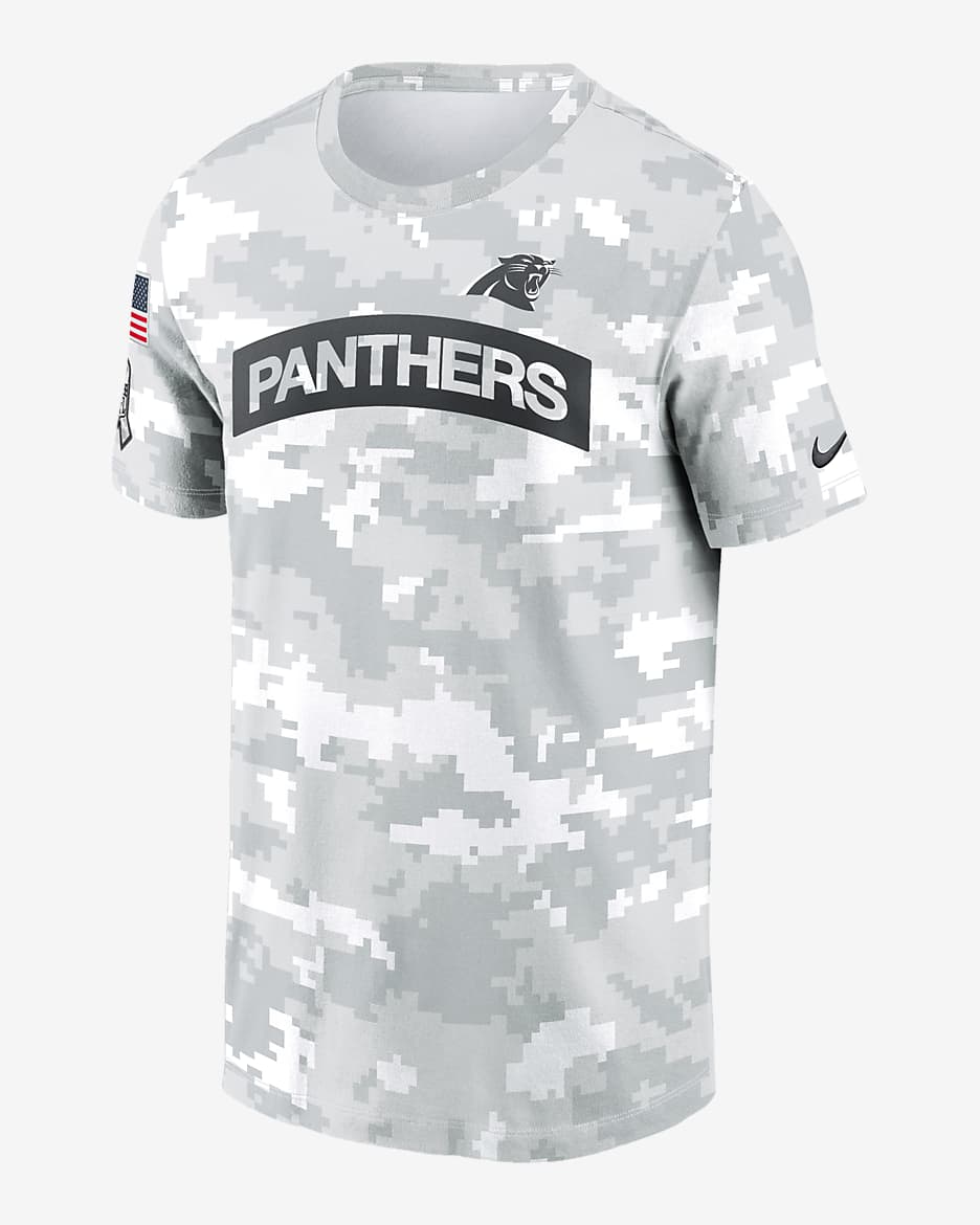 Carolina Panthers Salute to Service Edge Arch Men's Nike Dri-FIT NFL T-Shirt - White