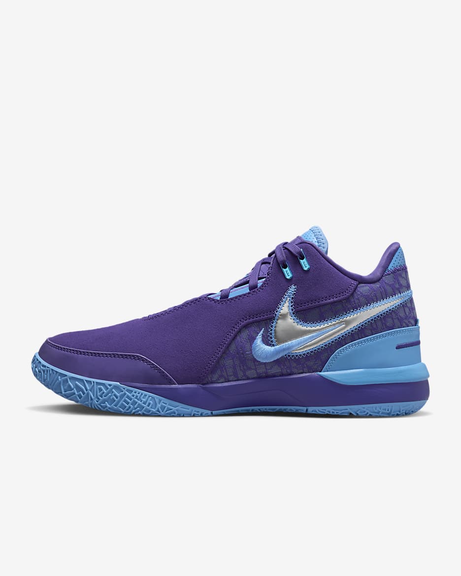 LeBron NXXT Gen AMPD EP Basketball Shoes - Field Purple/University Blue/Metallic Silver