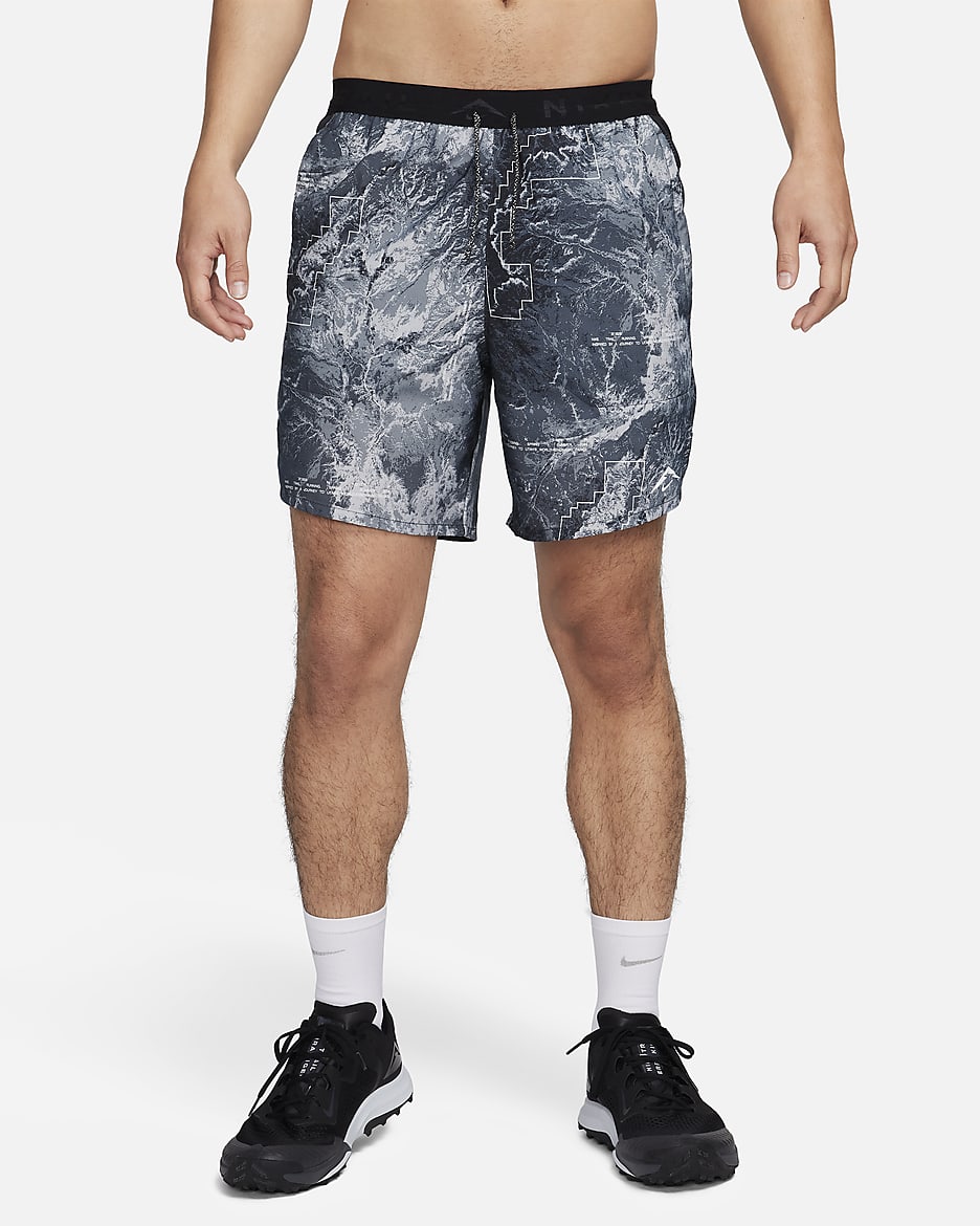 Nike Stride Men's Dri-FIT 18cm (approx.) Brief-Lined Running Shorts - Anthracite/Black/Black/Summit White