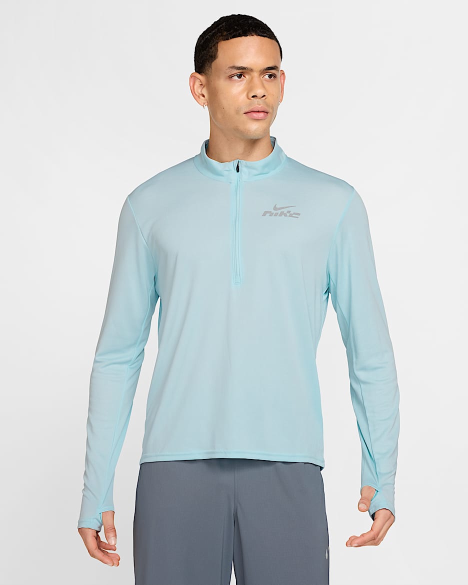 Nike Pacer Flash Men's Dri-FIT 1/2-Zip Running Top - Glacier Blue