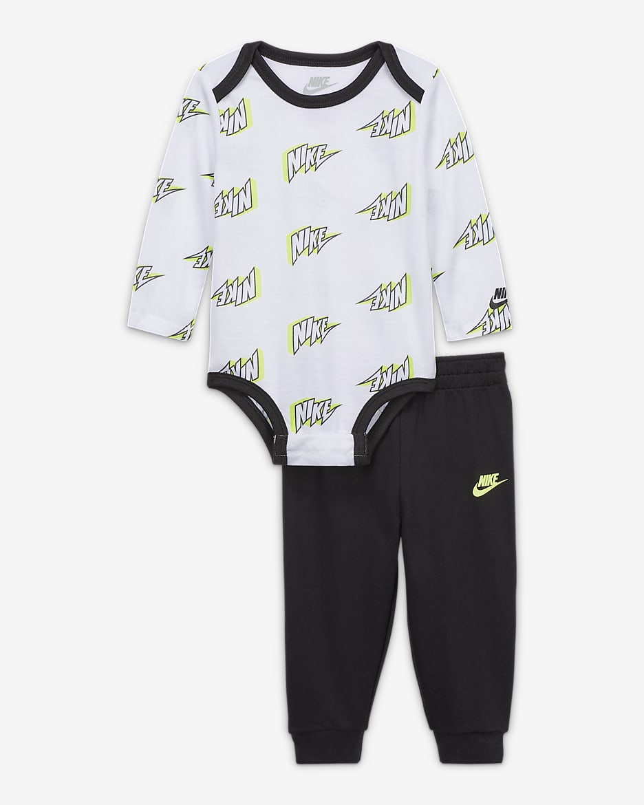 Nike Baby (0-9M) Bodysuit and Pants Set - Black