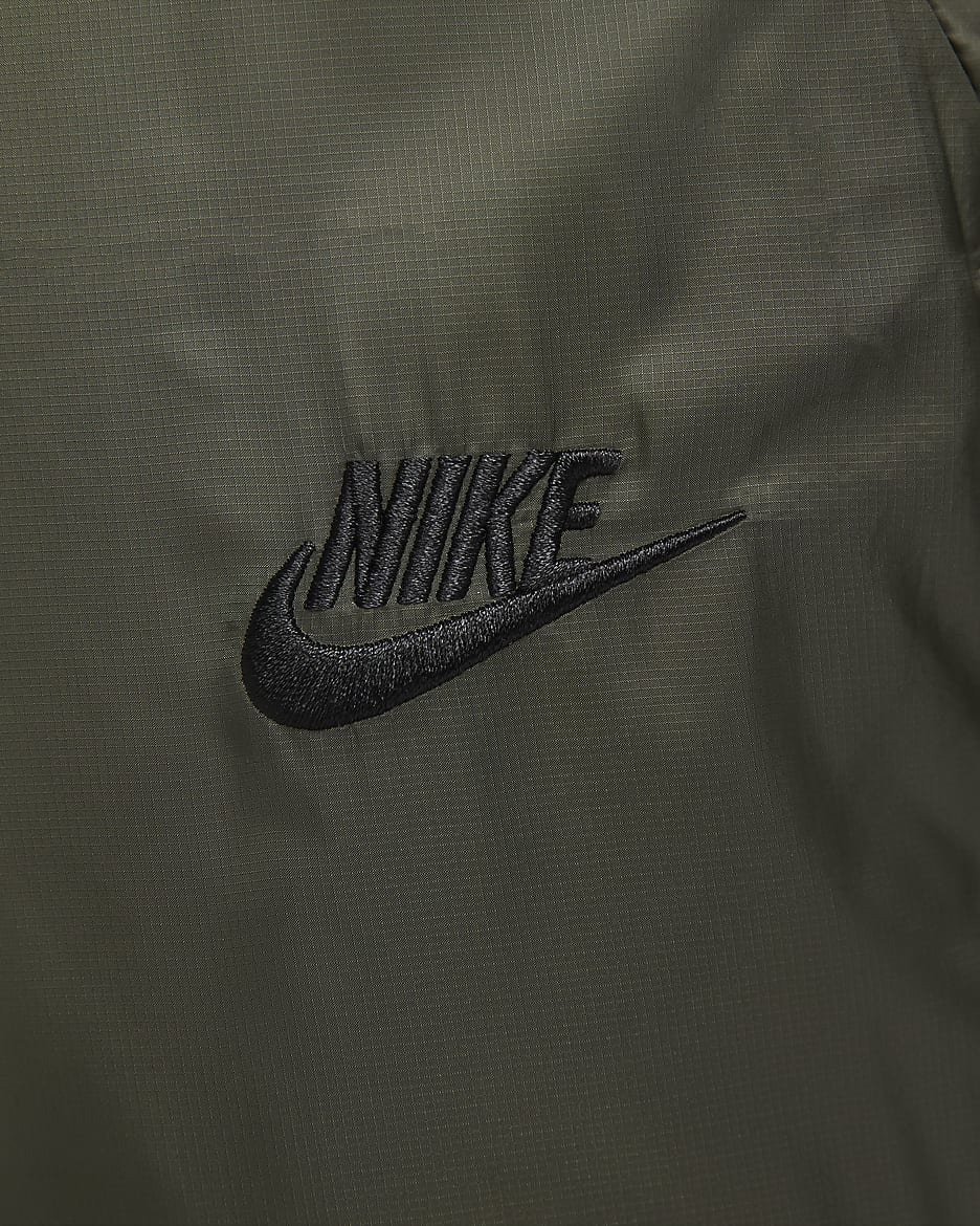 Męskie spodnie z tkaniny z podszewką Nike Tech - Cargo Khaki/Czerń