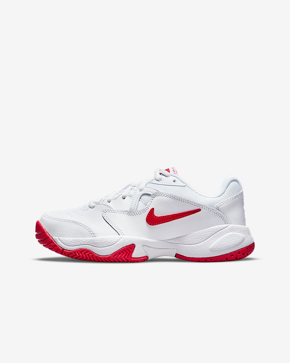 Scarpa da tennis NikeCourt Jr. Lite 2 - Ragazzi - Bianco/University Red
