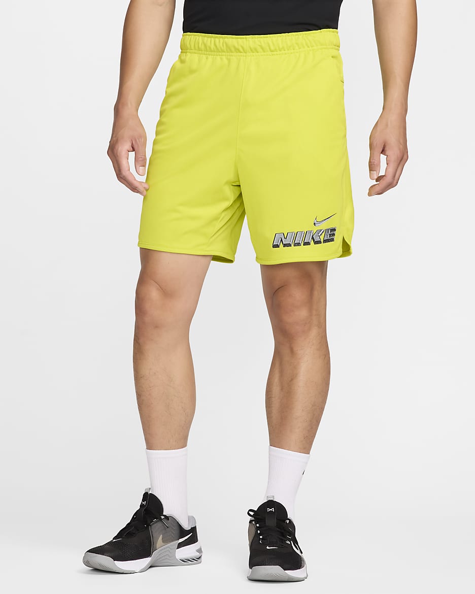 Nike Totality Men's 18cm (approx.) Dri-FIT Unlined Versatile Shorts - Bright Cactus/Black