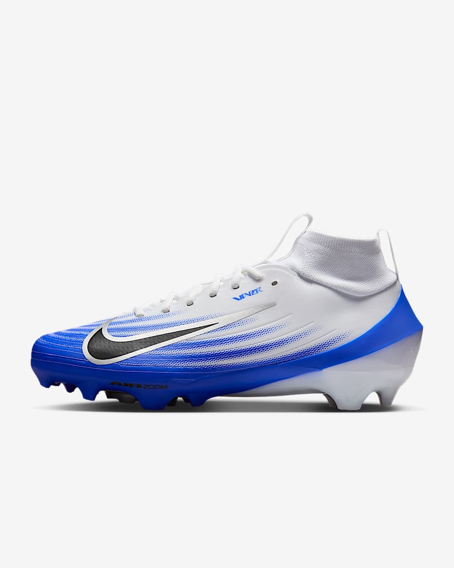 Tacos de fútbol americano Nike Vapor Pro 1 - Blanco/Azul carrera/Negro