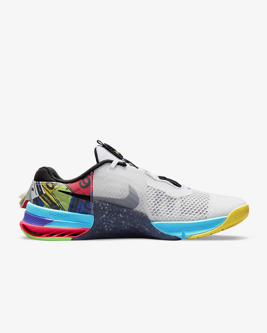 Calzado de entrenamiento Nike Metcon 7 AMP - Blanco/Negro/Amarillo strike/Multicolor