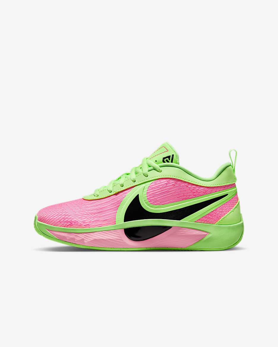 Giannis Freak 6 Older Kids' Basketball Shoes - Lime Blast/Hyper Pink/Iron Grey