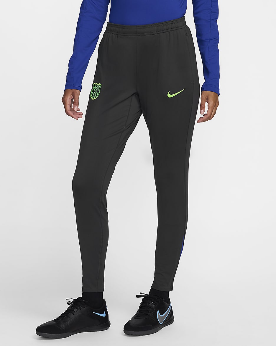 F.C. Barcelona Strike Third Women's Nike Dri-FIT Football Pants - Anthracite/Old Royal/Lime Blast