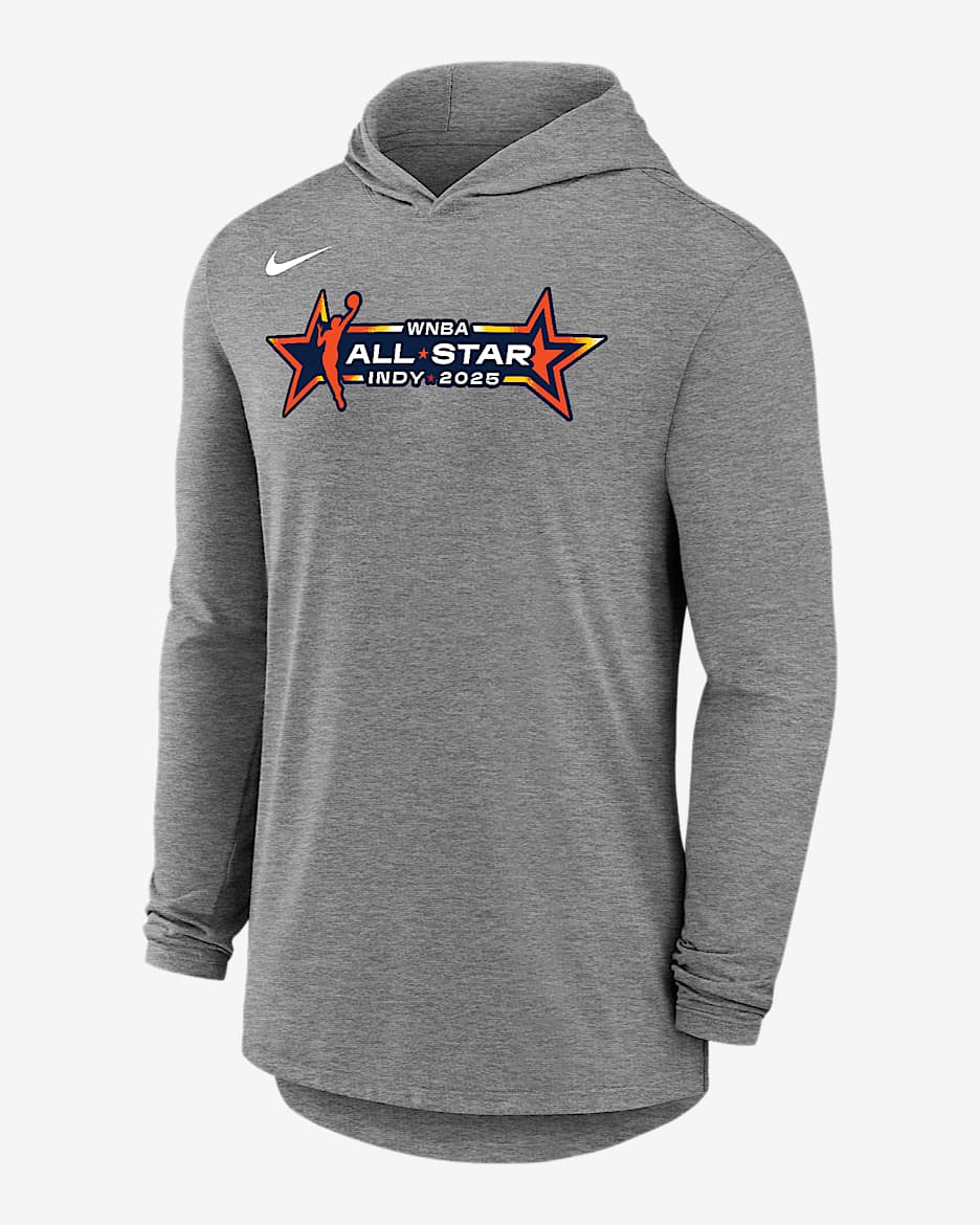 WNBA 2025 All-Star Weekend Men's Nike Hooded Long-Sleeve T-Shirt - Dark Grey Heather