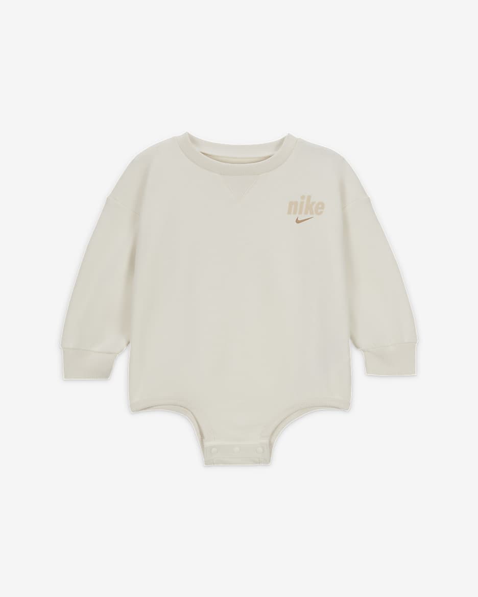 Nike E1D1 Crew Romper Baby (12-24M) Romper - Sail