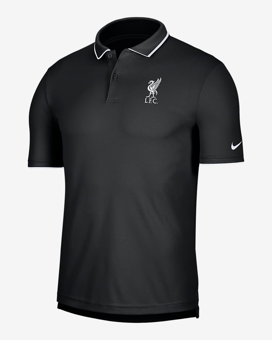 Liverpool Men's Soccer Polo - Black