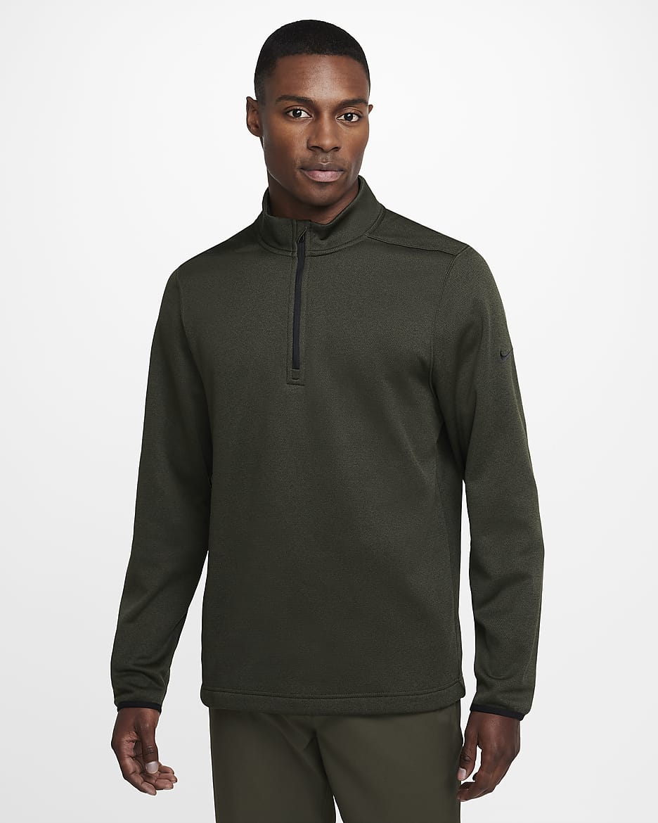 Nike Therma-FIT Victory Men's 1/4-Zip Golf Top - Cargo Khaki/Black