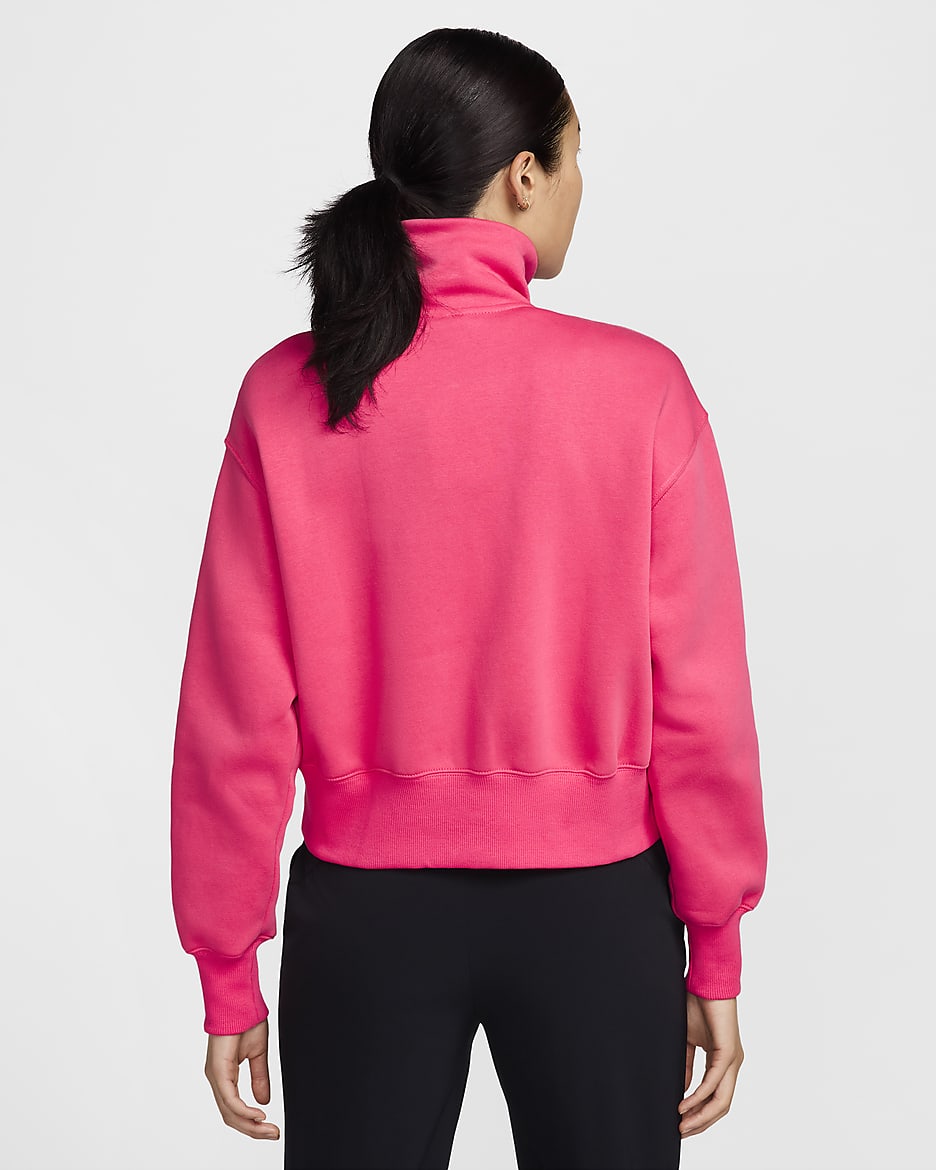 เสื้อแจ็คเก็ตวอร์มโอเวอร์ไซส์ผู้หญิง Nike Sportswear Phoenix Fleece - Aster Pink/Sail