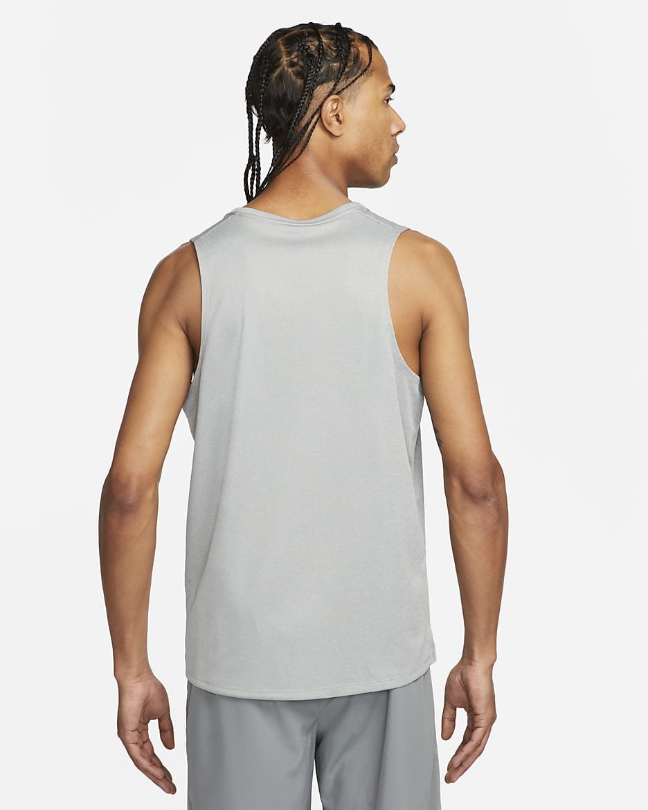 Nike Miler Men's Dri-FIT Running Tank - Particle Grey/Grey Fog/Heather