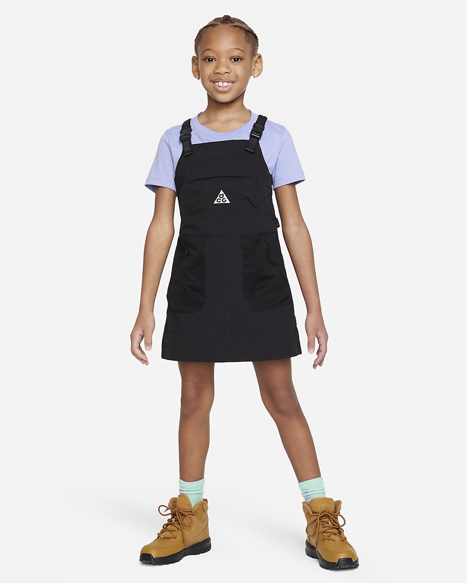 Vestido sustentable para niña talla pequeña Nike ACG Utility Dress - Parrilla