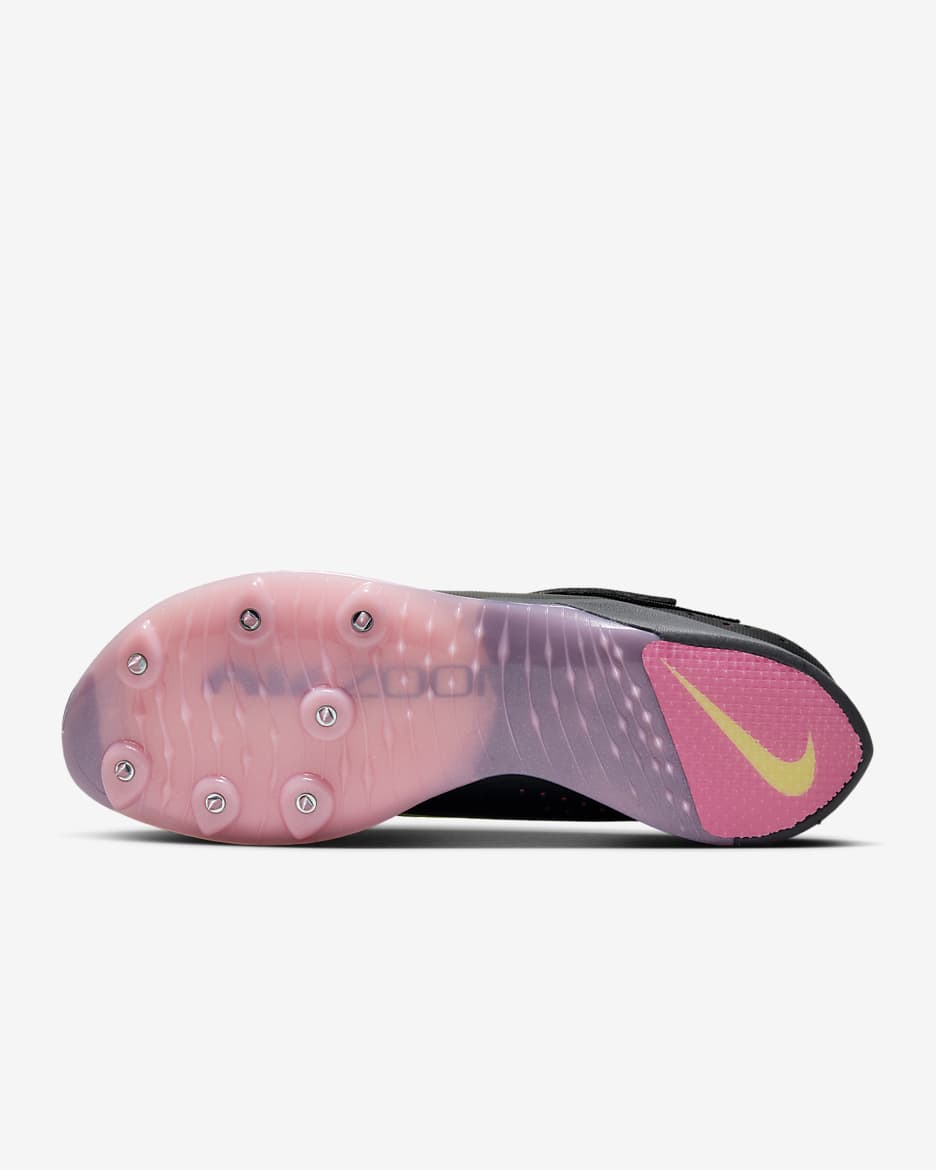 Nike Air Zoom LJ Elite Sprung-Spike für Leichtathletik - Anthracite/Schwarz/Fierce Pink