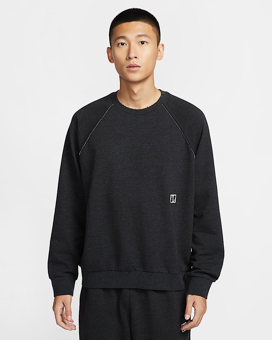 ナイキ ヘリテージ メンズ Dri-FIT フリース フィットネストップ - ブラック/ヘザー/ペールアイボリー/ブラック