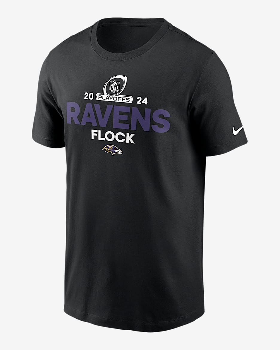 Baltimore Ravens 2024 NFL Playoffs Men's Nike NFL T-Shirt Men's Nike NFL T-Shirt - Black