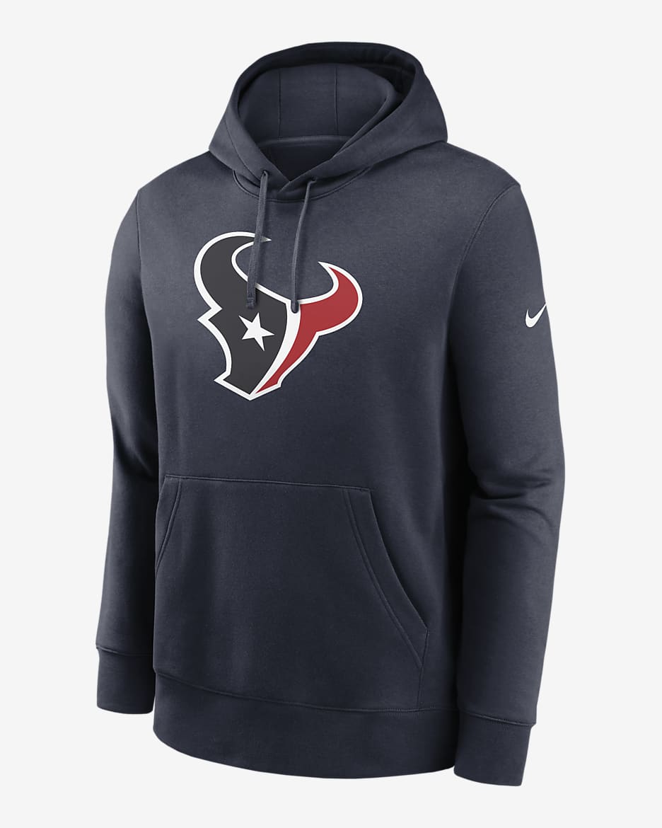 Houston Texans Rewind Club Logo Men’s Nike NFL Pullover Hoodie - Black