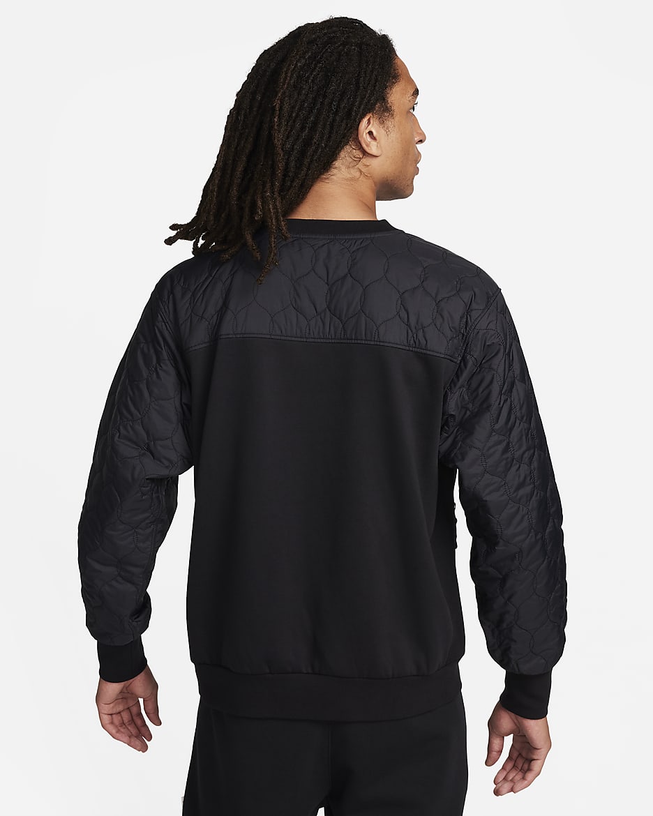 Sudadera de básquetbol de cuello redondo para hombre Nike Standard Issue - Negro/Antracita