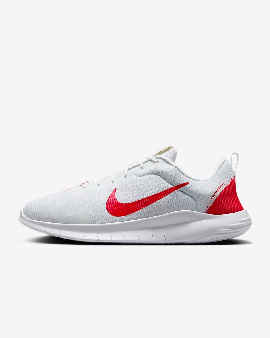 Nike Flex Experience Run 12 Men's Road Running Shoes - White/White/University Red