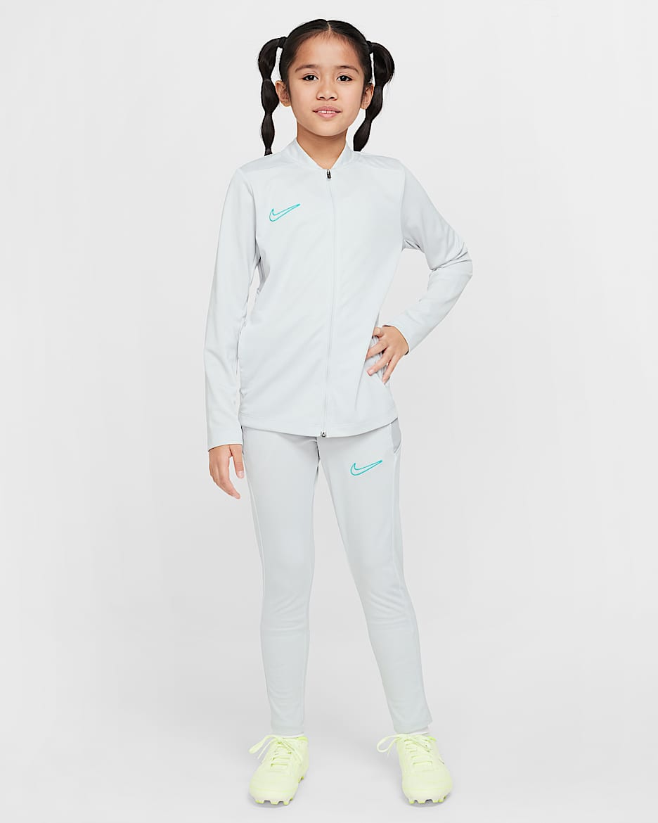 Survêtement de foot Dri-FIT Nike Academy pour ado - Photon Dust/Light Smoke Grey/Dynamic Turquoise