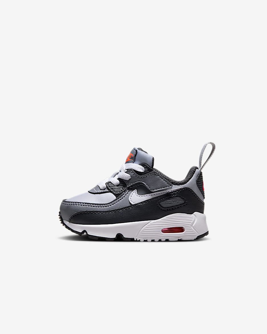 Tenis para bebé e infantil Nike Air Max 90 EasyOn - Gris lobo/Gris azulado/Antracita/Blanco