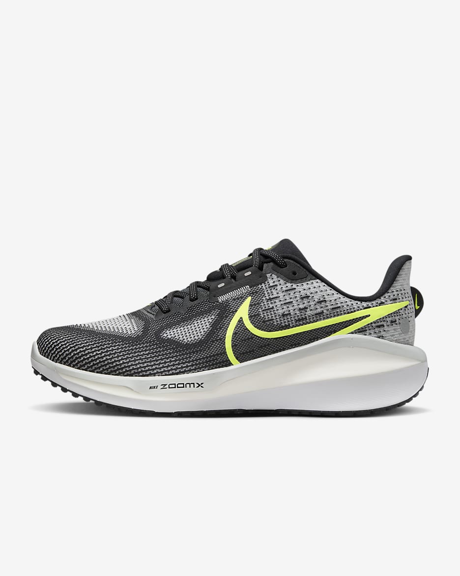 Nike Vomero 17 Men's Road Running Shoes - Black/Light Smoke Grey/White/Volt