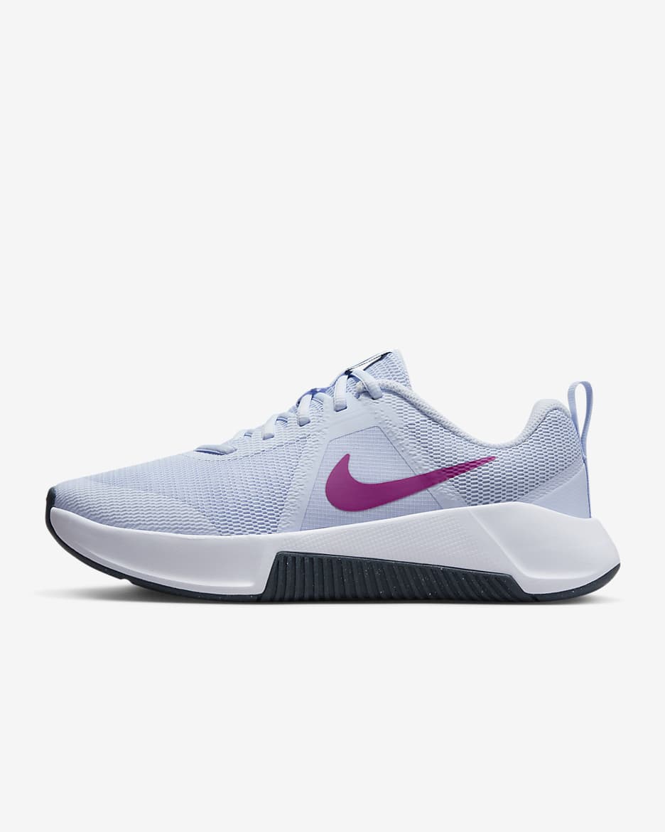 Tenis de entrenamiento para mujer Nike MC Trainer 3 - Gris fútbol/Azul marino militar/Fucsia cálido