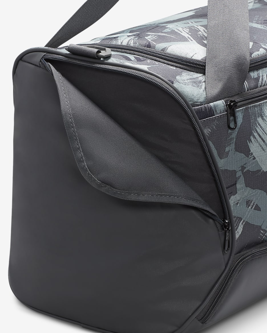 Nike Brasilia Printed Duffel Bag (Medium, 60L) - Iron Grey/Iron Grey/Bright Cactus