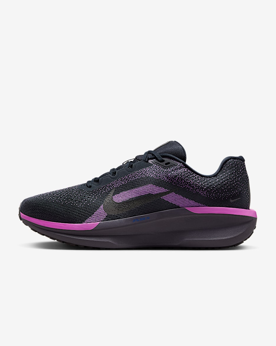 Nike Winflo 11 SE Men's Road Running Shoes - Dark Obsidian/Hyper Violet/Wild Grape/Black